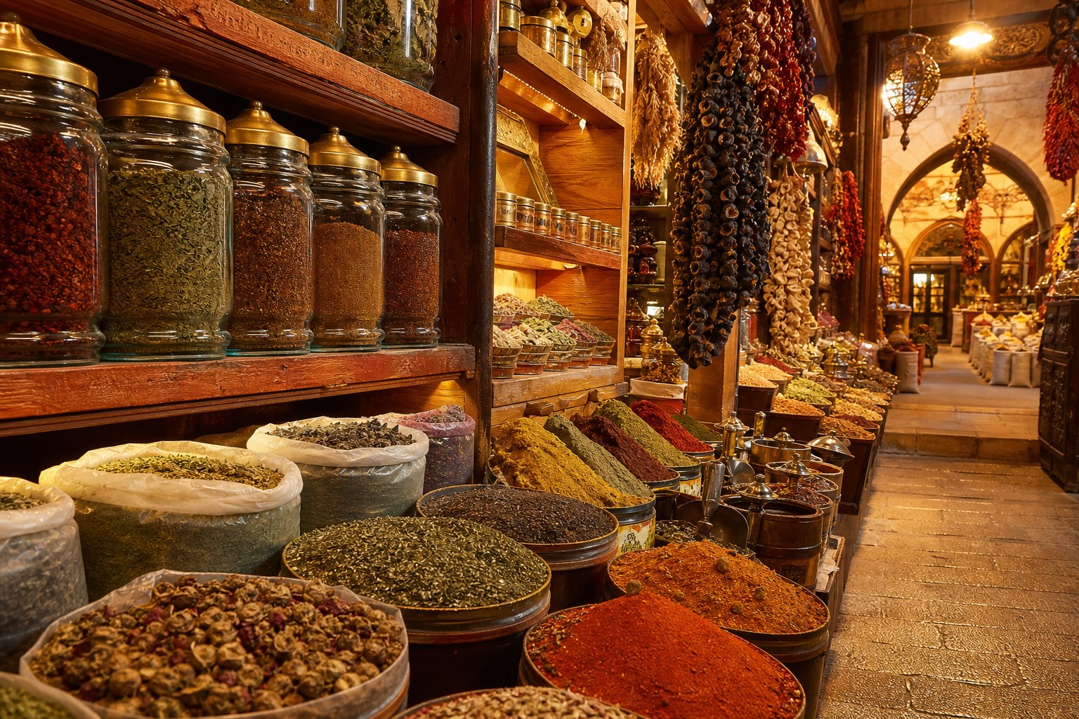Gaziantep Baharat dükkanı iç mekan
